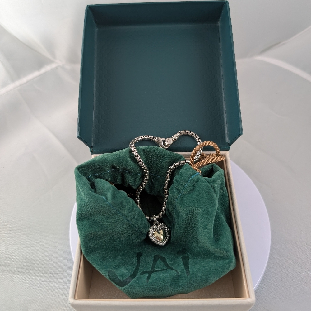 JAi by John Hardy Sterling and 14K Gold Love Charm Bracelet - Picture 12 of 12